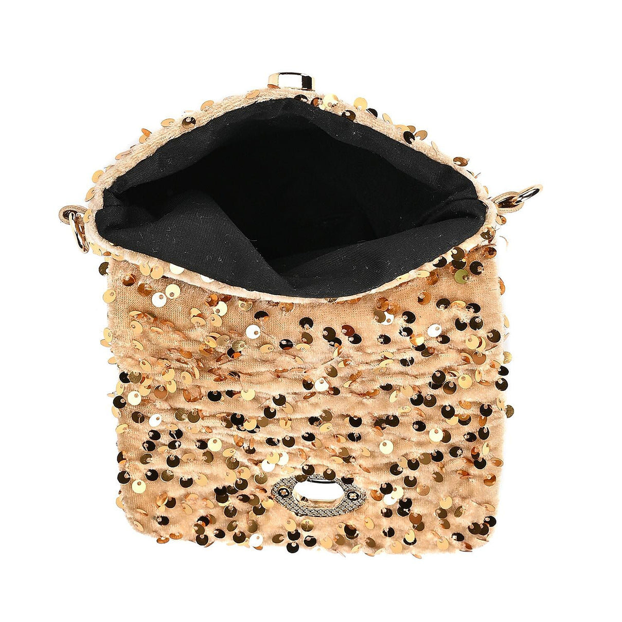 Set of 3 Sequin Bag (Includes Shoulder Bag, Crossbody Bag &amp; Clutch Bag) - Champagne 7618646 7