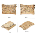 Lowest Ever Price - Set of 3 Sequin Bag (Includes Shoulder Bag, Crossbody Bag - Clutch Bag) - Champagne