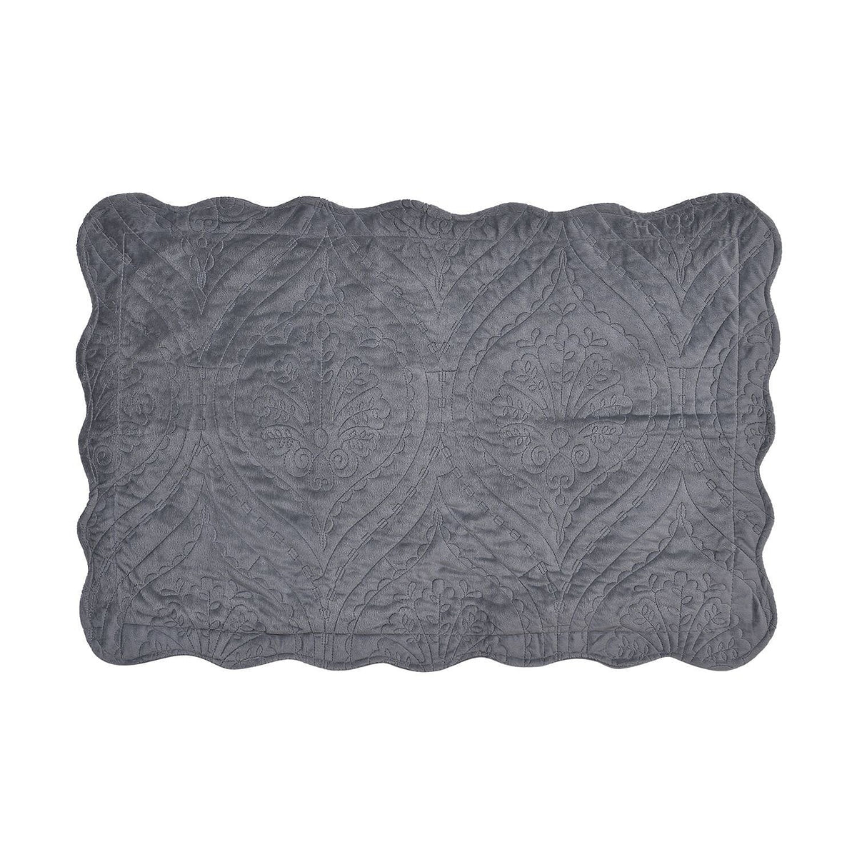 3 Pcs Set Summer Quilt and 2 Pillowcases - Grey 7163669 5