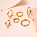 Set of 3 - Huggie Hoop Earrings - Small, Medium, Large