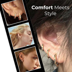 Set of 3 - Huggie Hoop Earrings - Small, Medium, Large
