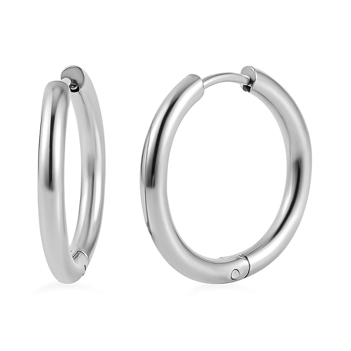 Set of 3 - Stainless Steel Huggie Hoop Earrings 4206739 0
