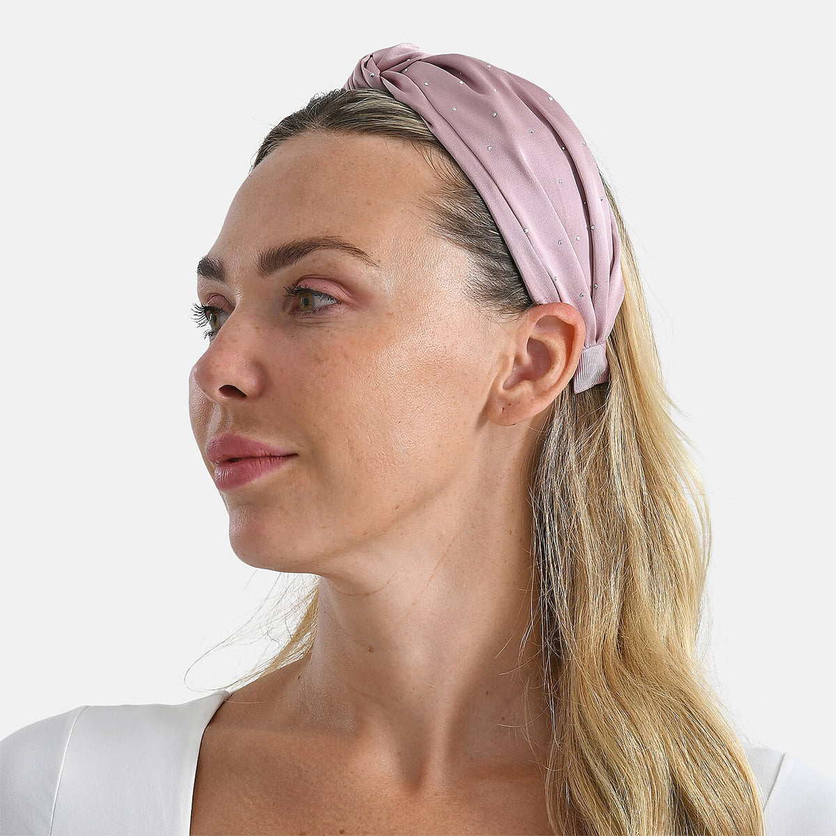 Tamsy Set of 3 Knotted Headbands - Pink, White &amp; Black V32530338 3
