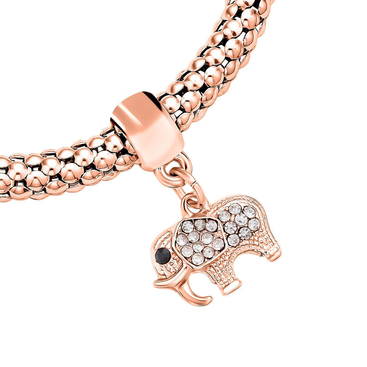 Set of 3 - White Austrian Crystal, Black Austrian Crystal Pave Bracelets (Size 7.5) With Charms in Three-Tone 4130069 3