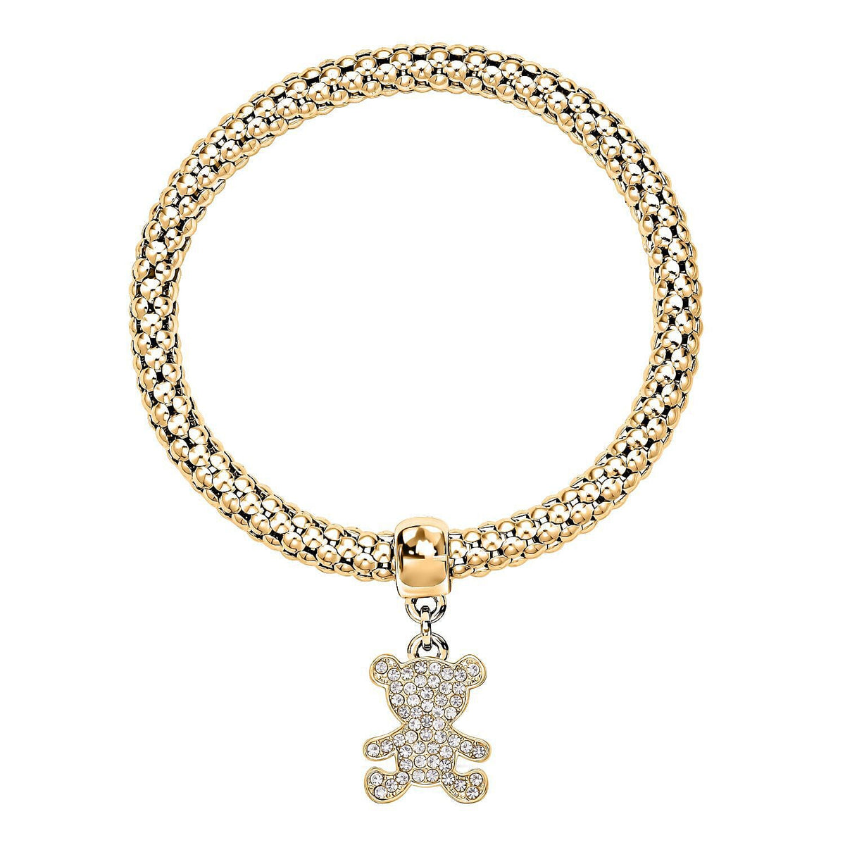 Set of 3 - White Austrian Crystal, Black Austrian Crystal Pave Bracelets (Size 7.5) With Charms in Three-Tone 4130069 6