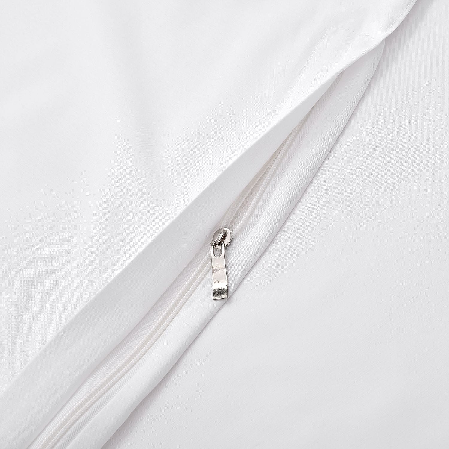 Set of 4 - Bamboo Duvet Cover Double (Size 200x200 Cm), Fitted Sheet (Size 190x140 Cm) and 2 Pillowcase (Size 75x50 Cm) - Silk 7198957 3