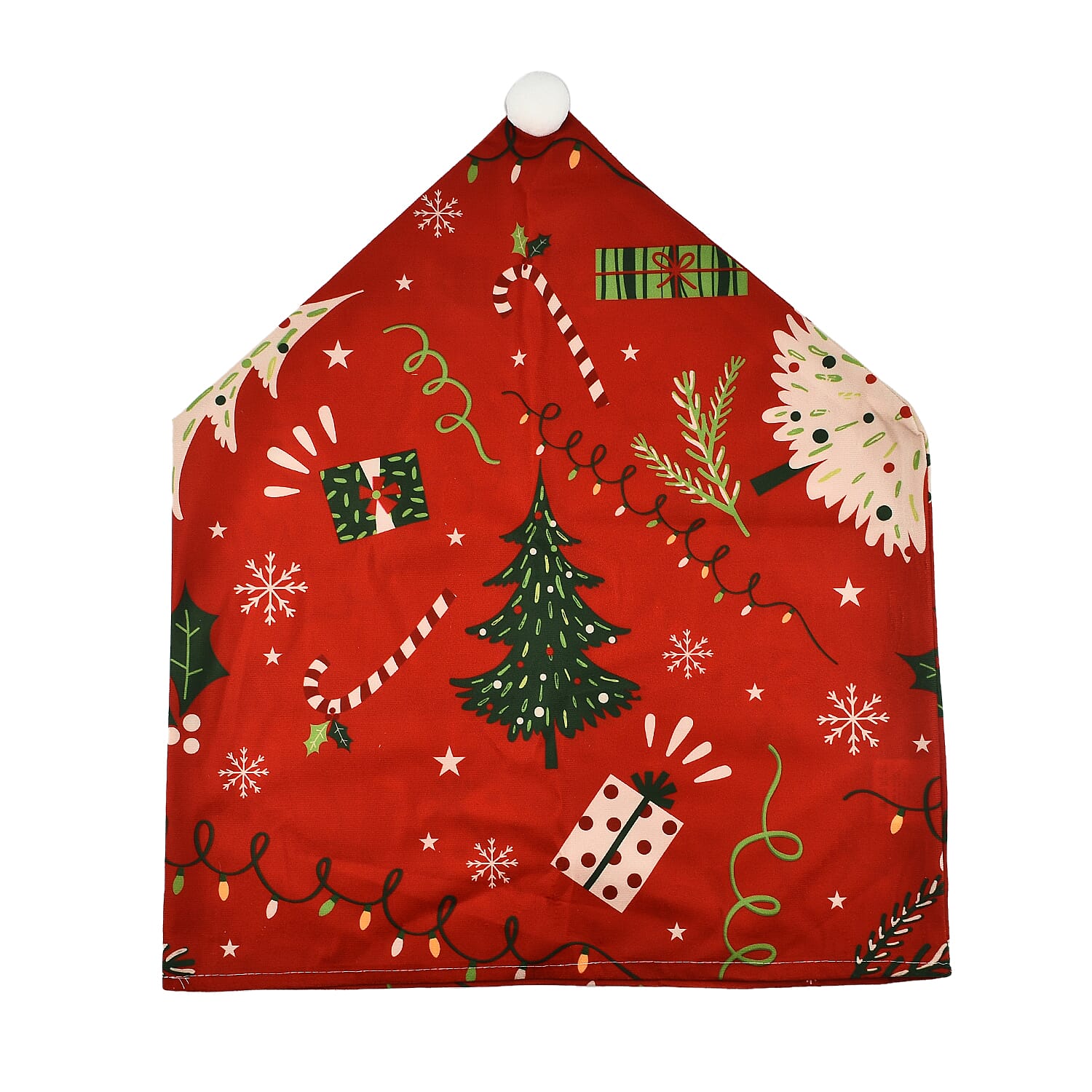 Set of 4 - Christmas Chair Covers with Christmas Tree Pattern 7588068 3
