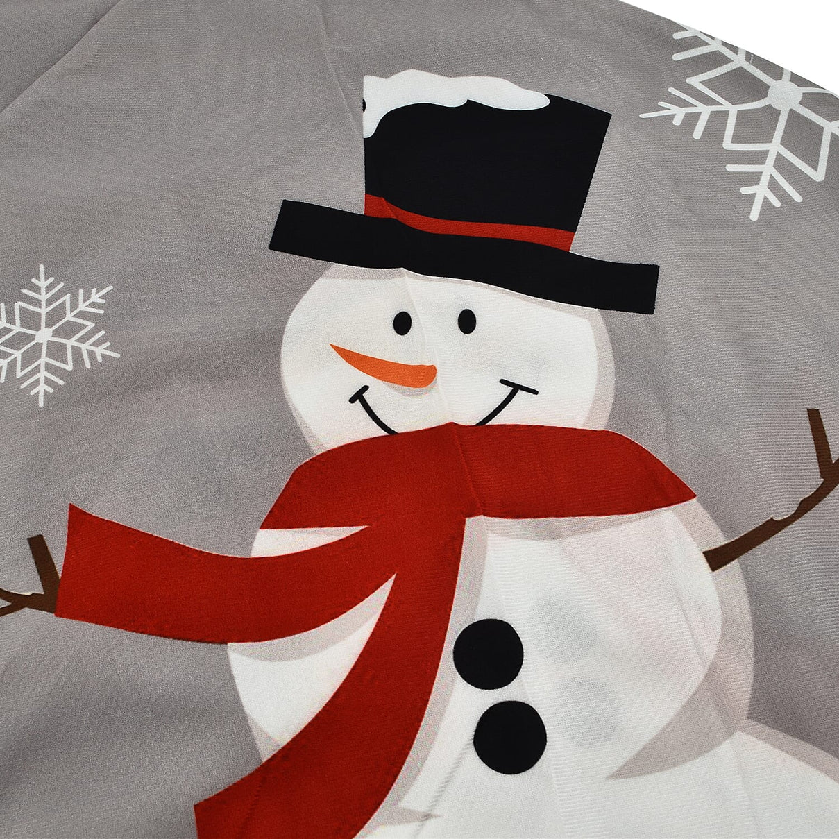 Set of 4 - Christmas Chair Covers with Snowman Pattern 7588045 1