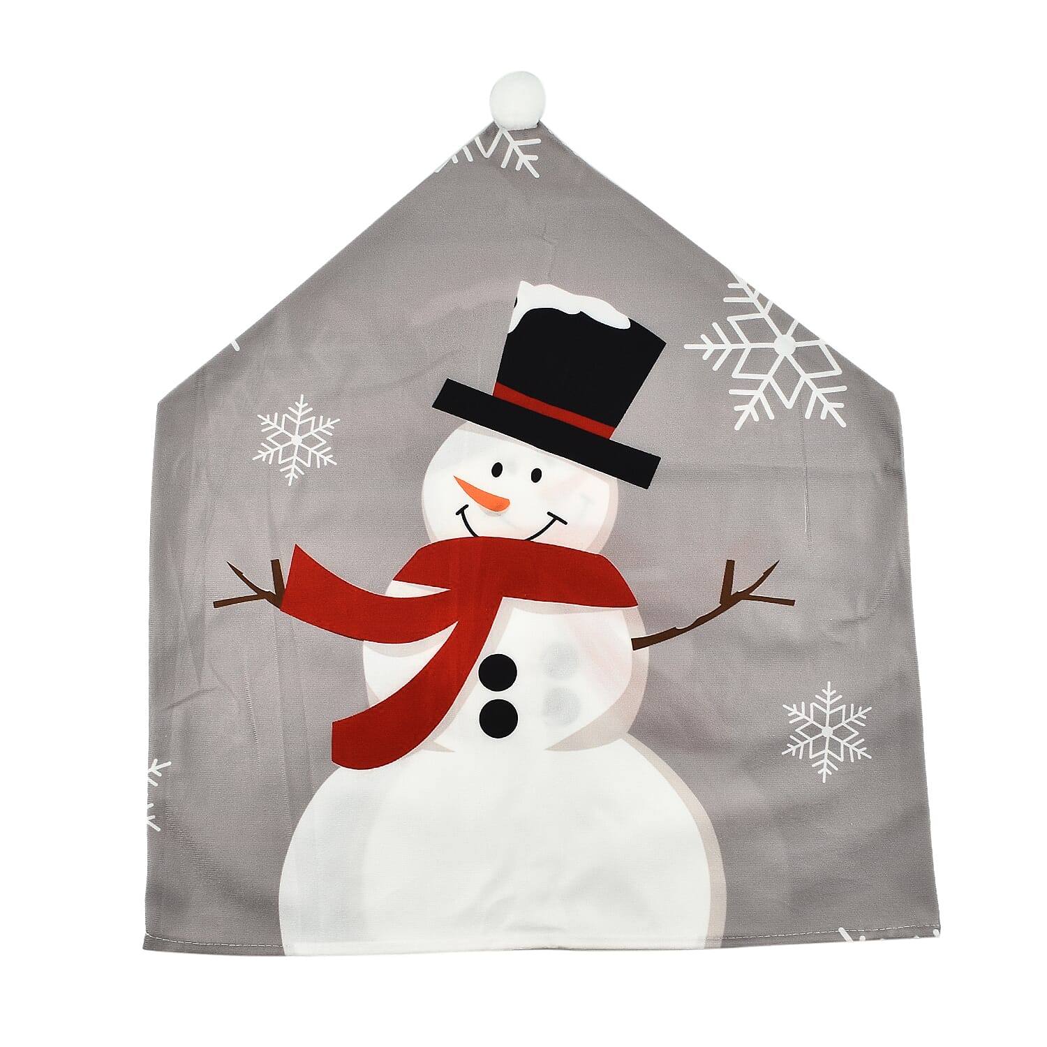 Set of 4 - Christmas Chair Covers with Snowman Pattern 7588045 3