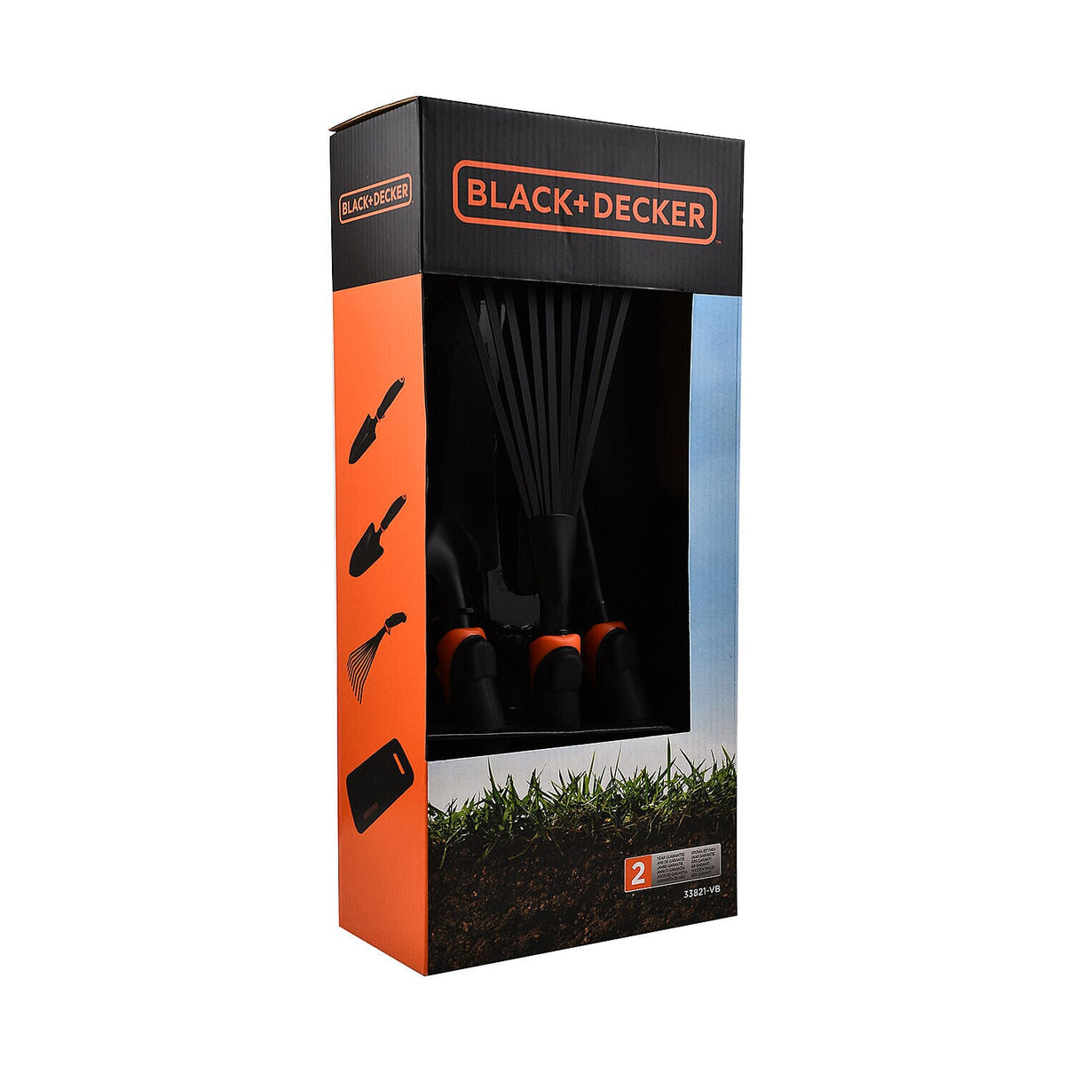 Black - Decker Garden Tool Set - Trowel, Fan Rake, Transplanter, Kneepad. 2 Year Guarantee 7436897 4