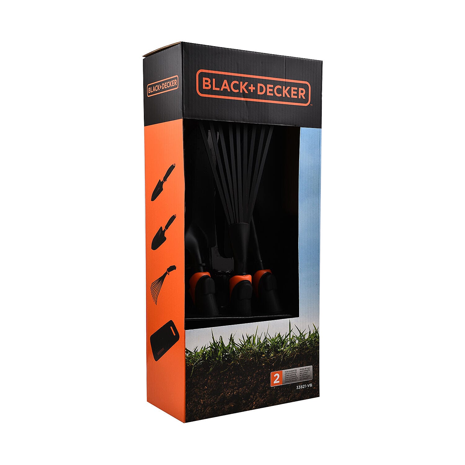 Black - Decker Garden Tool Set - Trowel, Fan Rake, Transplanter, Kneepad. 2 Year Guarantee 7436897 4