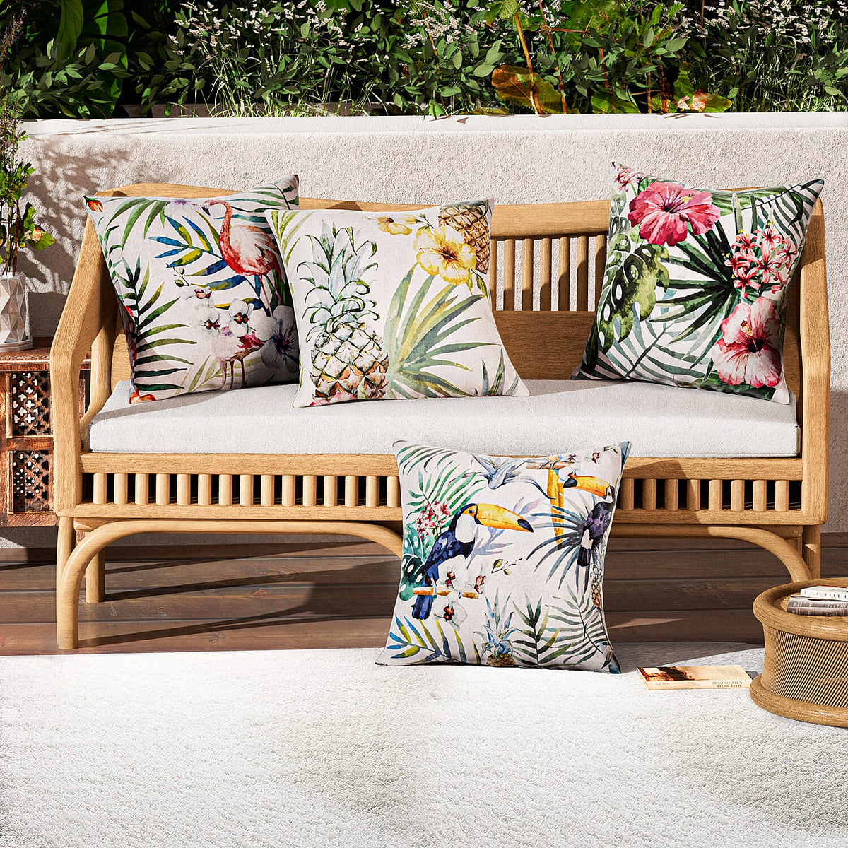 Homesmart Pack of 4 Outdoor water resistant Cushion Covers (Size 45x45 cm) 7254303 0