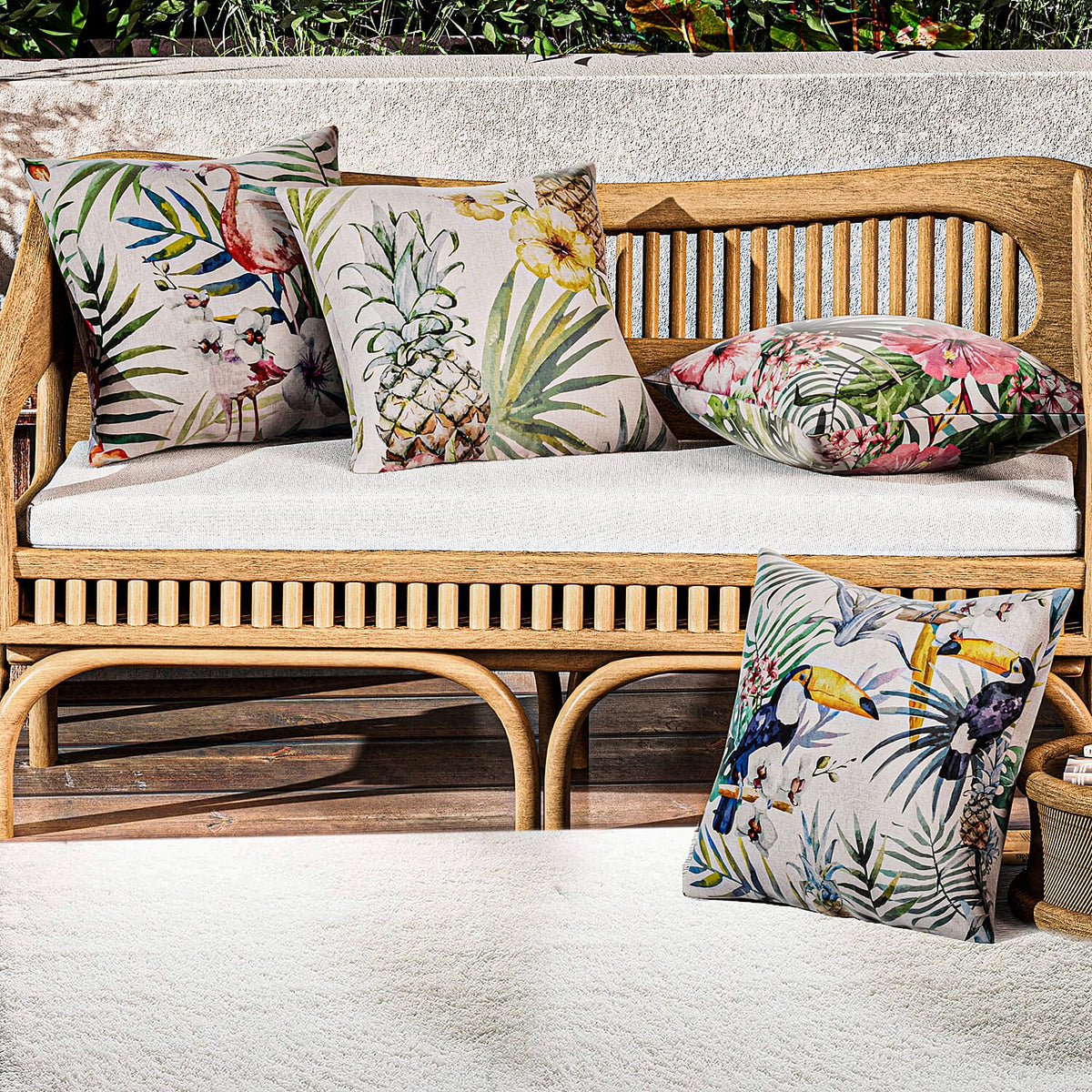Homesmart Pack of 4 Outdoor water resistant Cushion Covers (Size 45x45 cm) 7254303 1