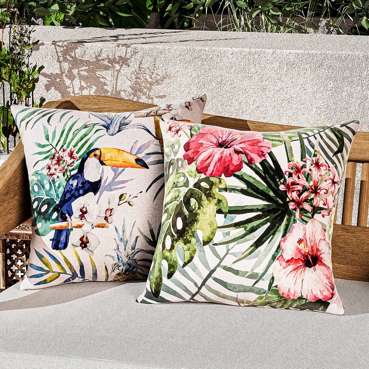 Homesmart Pack of 4 Outdoor water resistant Cushion Covers (Size 45x45 cm) 7254303 3