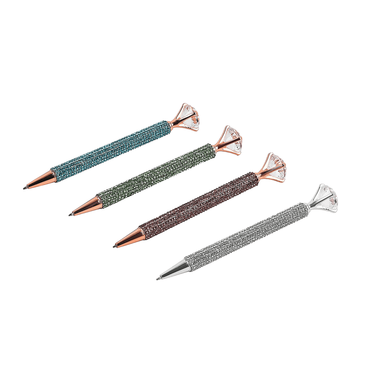 Set of 4 Head Water Drill Ball Point Pen - 4 Replacement Refills (Black - Blue Ink) - Multi 7605967 3