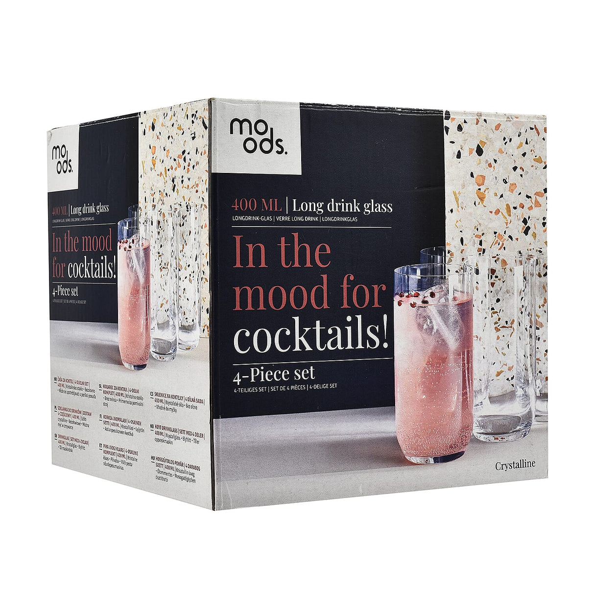 Set of 4 - Moods Longdrink Glasses (400 mlx4) 7614833 2