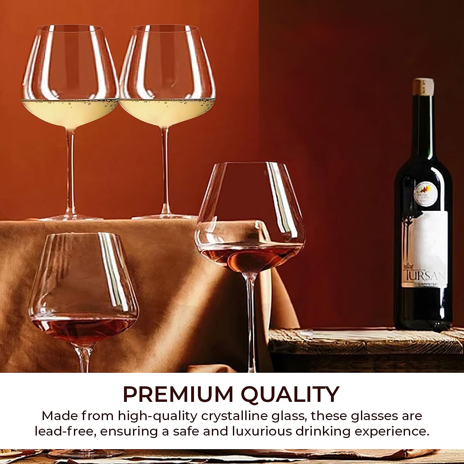 Set of 4 - Moods Red Wine Glasses (450 mlx4) 7614797 4