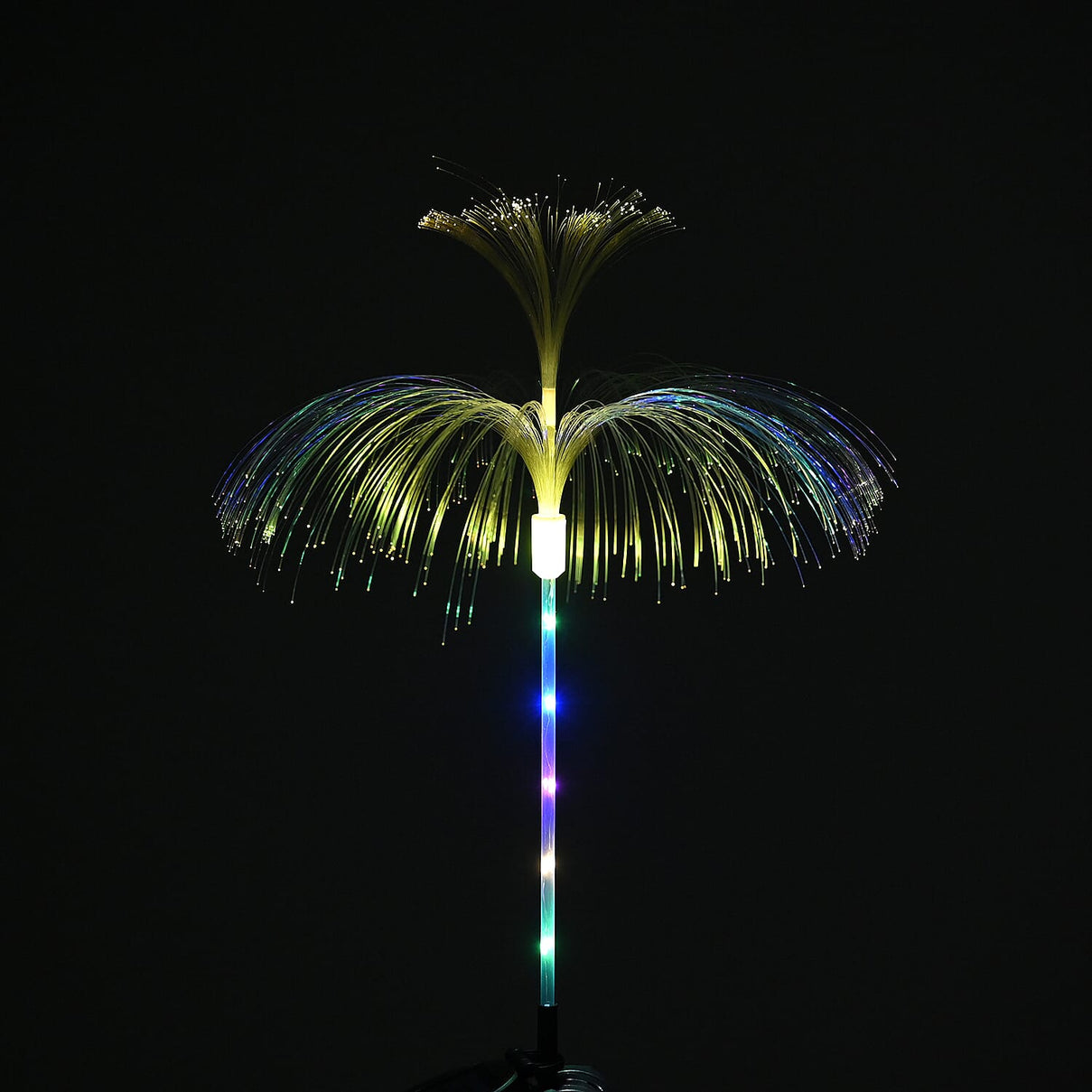 Set of 4 - Fibre Optic Jellyfish Solar-Charging Light Stakes (40x81cm) RGB Color Changing Pathway Lights with IP44 Waterproof Design - White 8023221 3