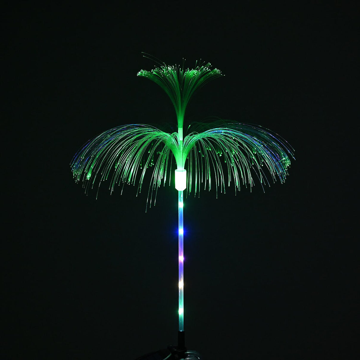 Set of 4 - Fibre Optic Jellyfish Solar-Charging Light Stakes (40x81cm) RGB Color Changing Pathway Lights with IP44 Waterproof Design - White 8023221 4