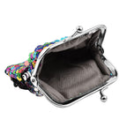 Set of 4 - Sequin Coin Purse Bags (Size 9x7x2 Cm) - Black & Multi