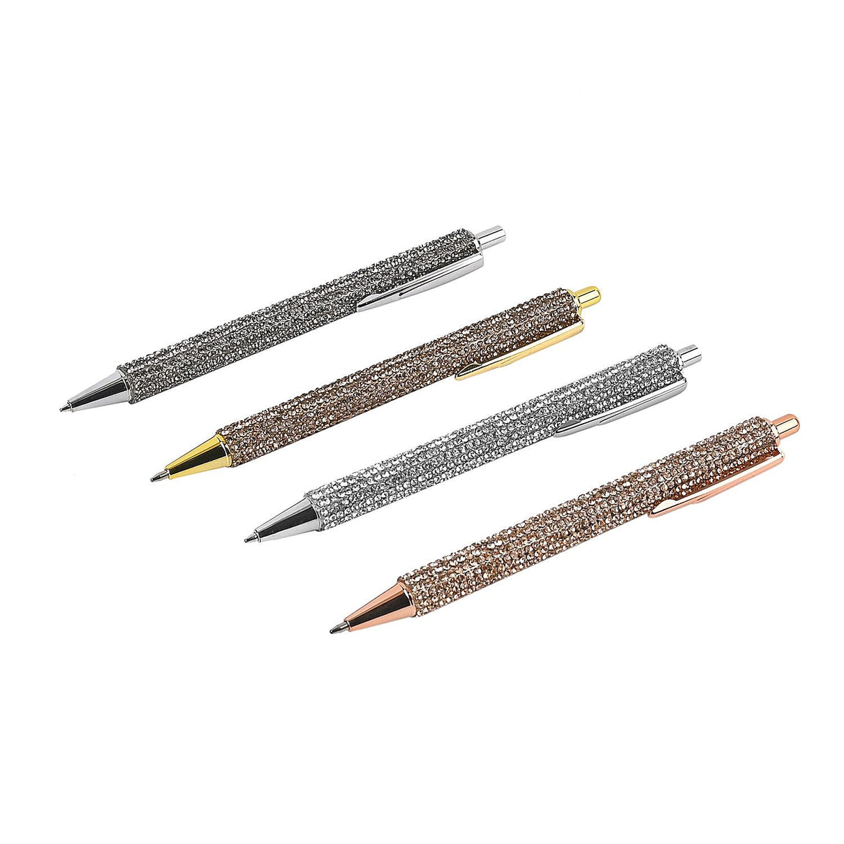 Set of 4 Spring hydrodrill Ball Point Pen - 4 Replacement Refills (Black &amp; Blue Ink) - Multi 7605963 3