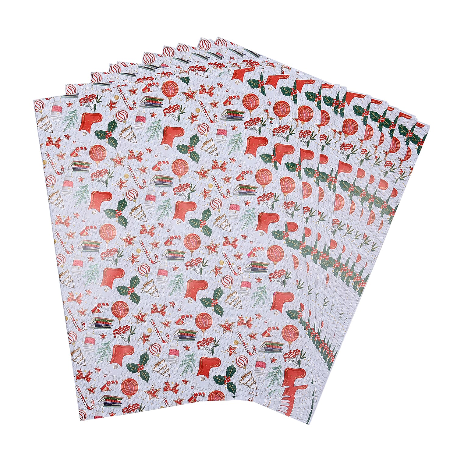 Set of 40 - Gift Wrapping Papers - Beige and Multi 6715885 2
