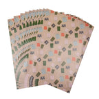 Set of 40 - Christmas Theme Wrapping Gift Papers (Size 74x51 Cm) - Beige and Multi