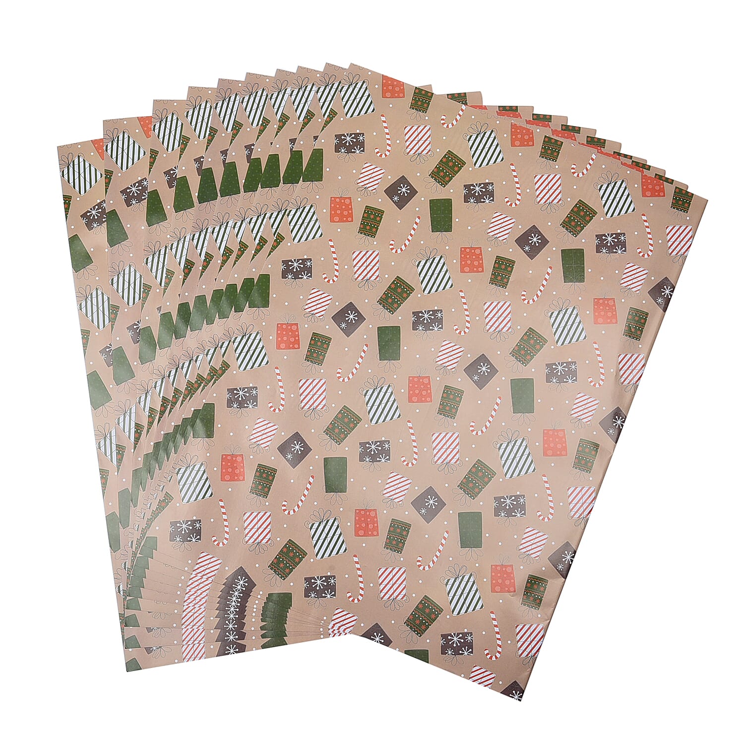 Set of 40 - Gift Wrapping Papers - Beige and Multi 6715885 4
