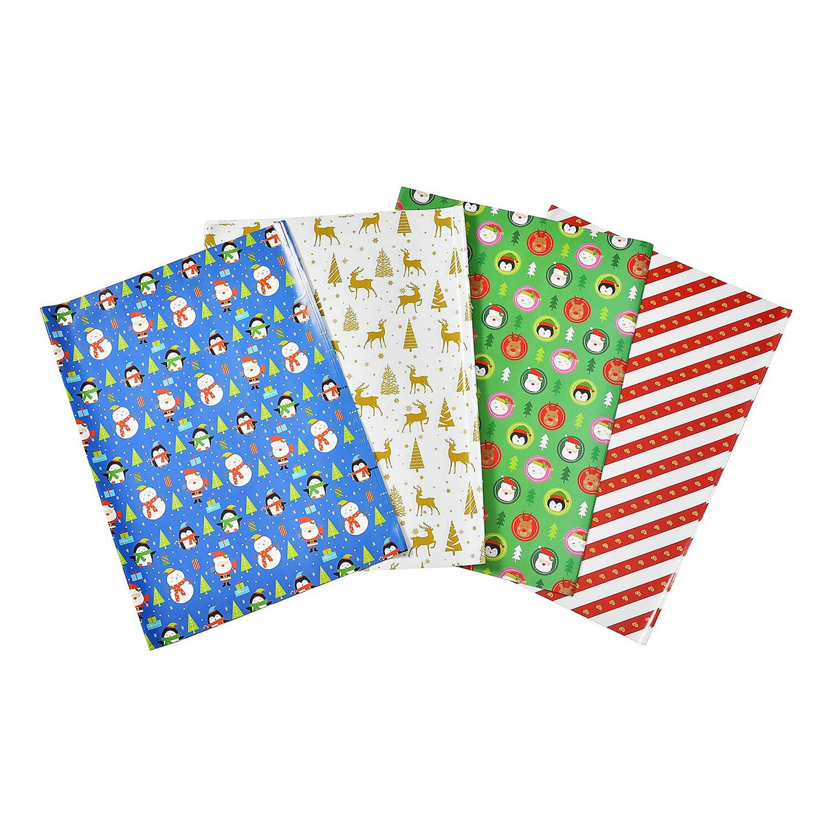 Set of 40 Pieces (10 Pieces x 4 Styles) Wrapping Papers (Size - 74x51 cm) - Multi 7505737 0
