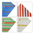 Set of 40 Pieces (10 Pieces x 4 Styles) Wrapping Papers (Size - 74x51 cm) - Multi