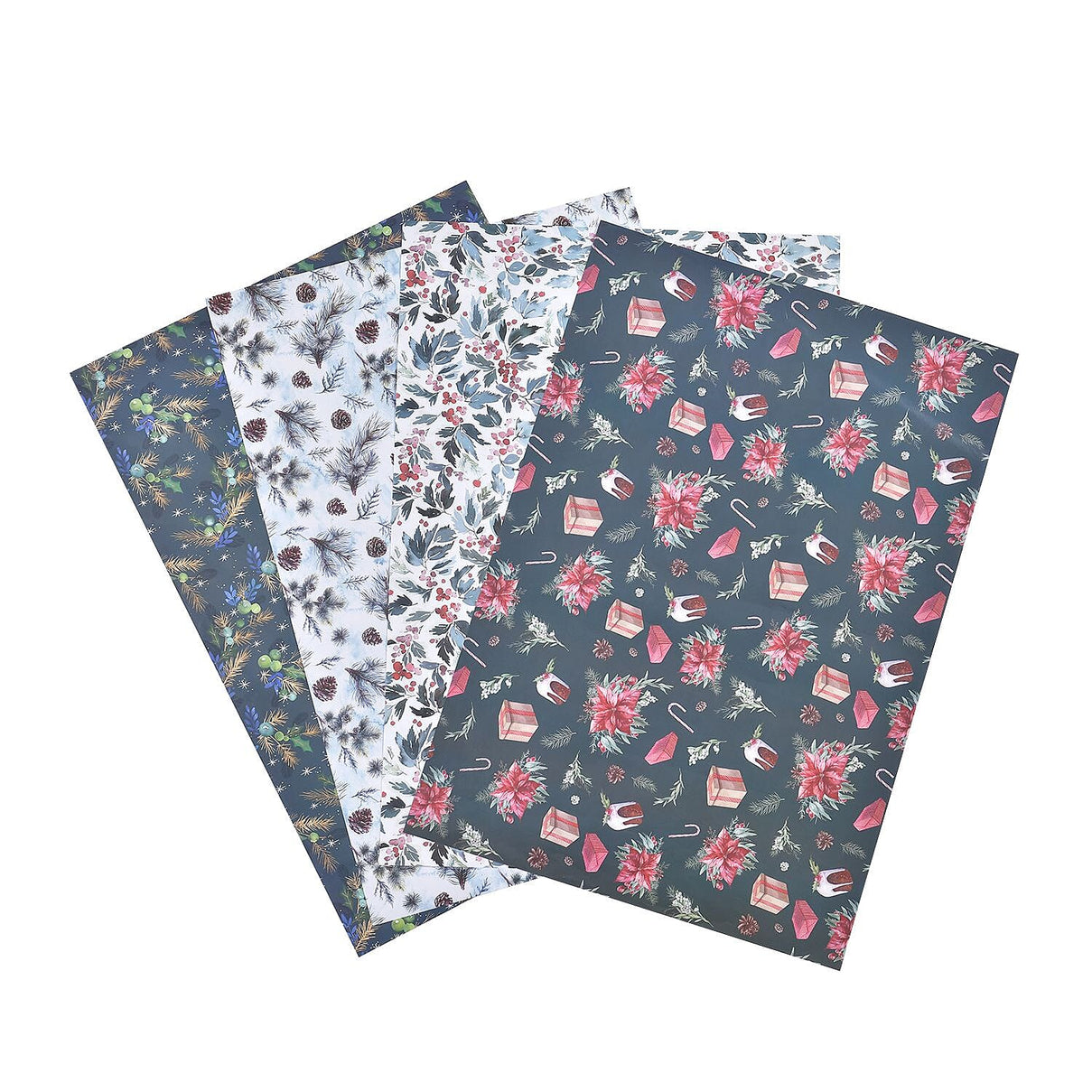 Set of 40 - Printed Gift Wrapping Papers - Blue and Multi 6715887 0