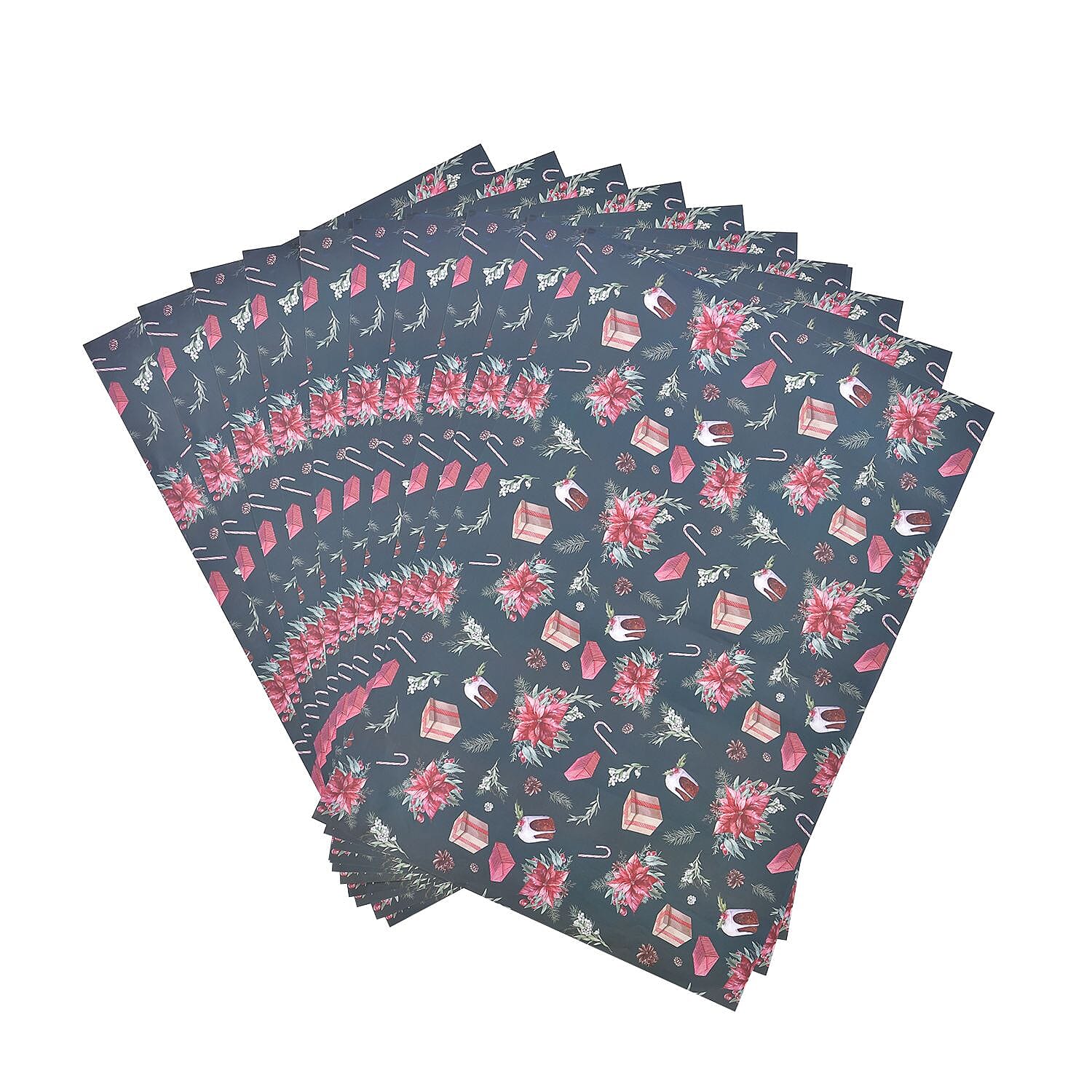 Set of 40 - Printed Gift Wrapping Papers - Blue and Multi 6715887 5