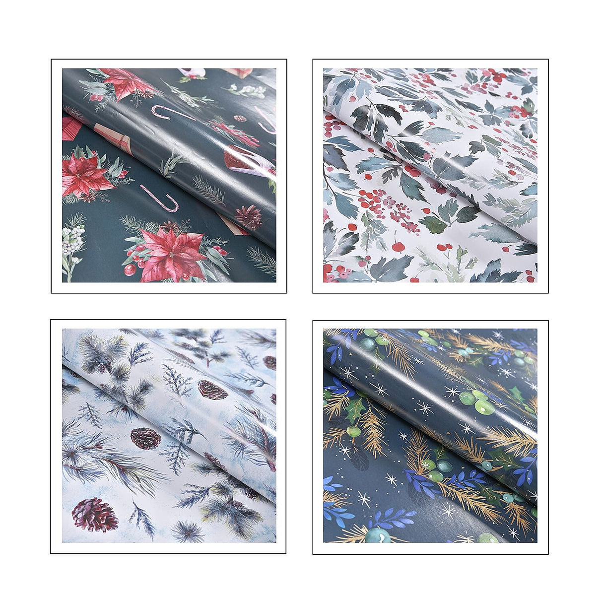 Set of 40 - Printed Gift Wrapping Papers - Blue and Multi 6715887 8