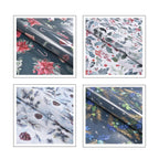 Set of 40 - Christmas Theme Wrapping Gift Papers (Size 51x74Cm) - Blue and Multi