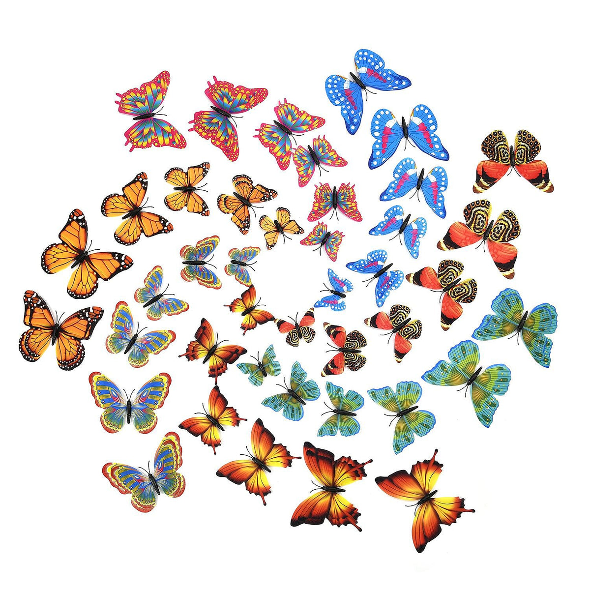 42 - 3D Magnet Butterflies Hanging Decoration Multi 7282172 0