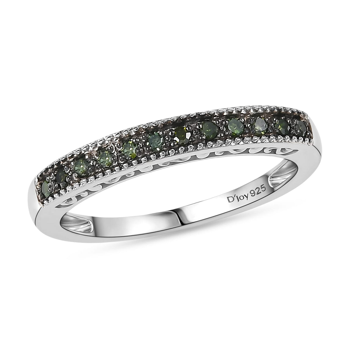 Set Of 5 â€“ Multi Colour Diamond Half Eternity Stackable Rings in 18K Vermeil Yellow Gold and Rose Gold Plated and Plating Overlay Sterling Silver 0.50 Ct. 4425089 5