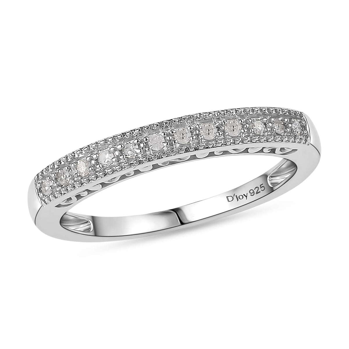 Set Of 5 â€“ Multi Colour Diamond Half Eternity Stackable Rings in 18K Vermeil Yellow Gold and Rose Gold Plated and Plating Overlay Sterling Silver 0.50 Ct. 4425089 8