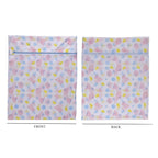 Set of 5 - Dot Pattern Laundry Bags with Zip Closure - Pink & Blue
