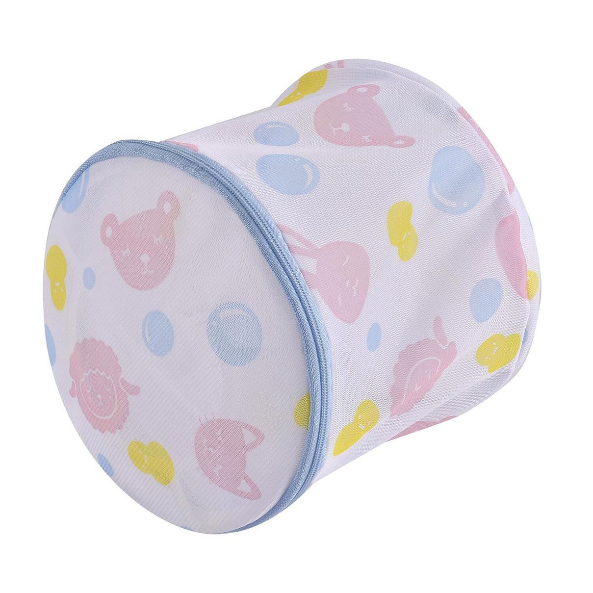Set of 5 - Dot Pattern Laundry Bags with Zip Closure - Pink &amp; Blue 7427740 4