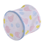 Set of 5 - Dot Pattern Laundry Bags with Zip Closure - Pink & Blue