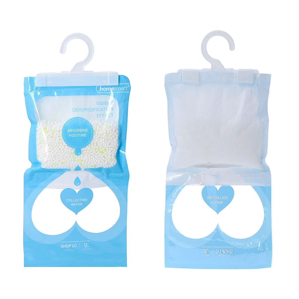 Set of 5 - HOMESMART Hanging Dehumidifier Bag (220gx5) - White & Blue
