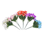 Set of 5- Vibrant Artificial Lily Flower Bouquets - Made With High Grade Silk