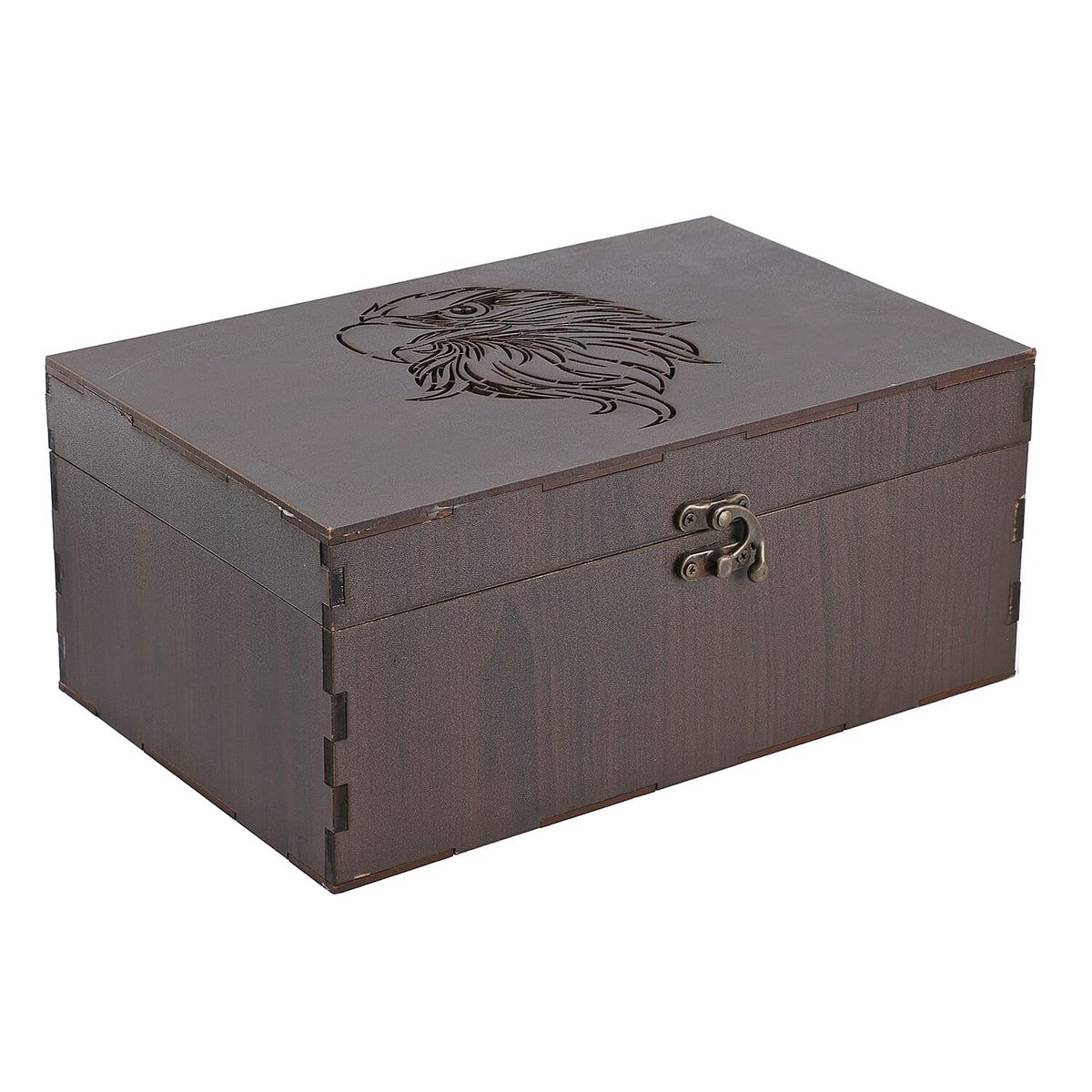 Set of 8 Whiskey Cooler Gemstones, Glass and Coaster Set Box Wooden Box (Size 12 Cm) - Multi 7168186 6