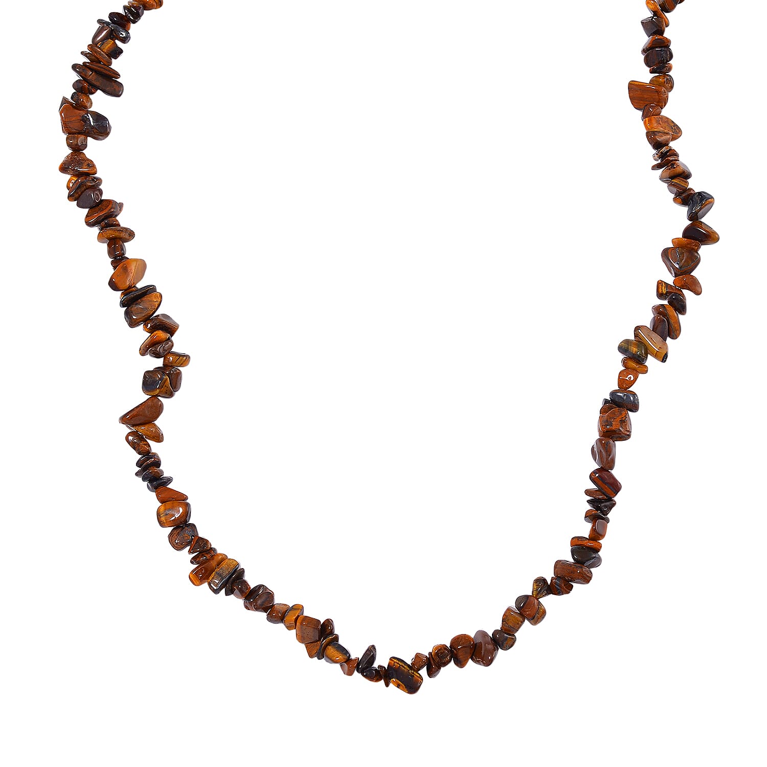 Set of 9 Pcs - Tigers Eye, Sodalite &amp; Fluorite Necklace (Size - 20), Bracelet (Size - 7.5) Stretchable &amp; Hook Earrings in White Tone 1090.00 Ct. 1079564 3