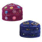 Set of 6 Beaded Trinket Boxes  (Size 2x1 Cm) - Multi