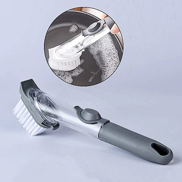Set of 5 Cleaning Brush with Stick Handle - Grey 6253914 0
