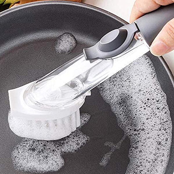 Set of 5 Cleaning Brush with Stick Handle - Grey 6253914 2