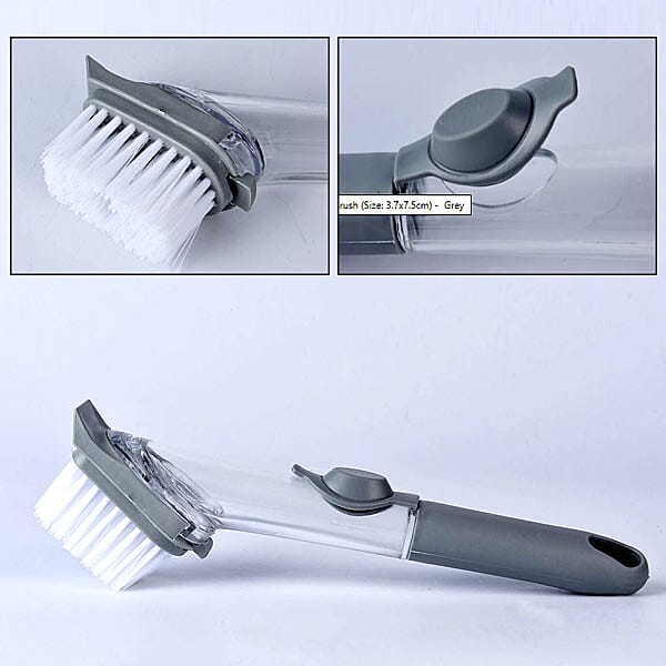 Set of 5 Cleaning Brush with Stick Handle - Grey 6253914 3