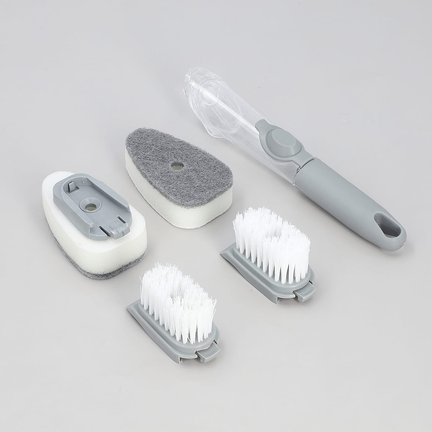 Set of 5 Cleaning Brush with Stick Handle - Grey 6253914 9