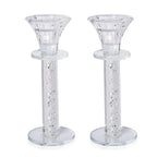 Set of 2 - Crystal Candle Holder (Size 17x6.5 cm)